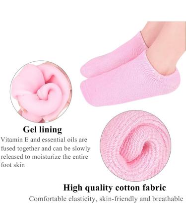 Pinkiou Moisturising Silicone Gel Socks for Dry, Cracked Feet - Pink Foot Mask for Women - Hydrating and Moisturizing Socks - Buy Online on GoSupps.com