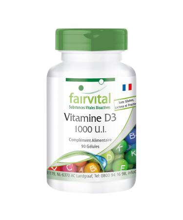 Fairvital | Vitamin D3 1000 IU (25mcg) cholecalciferol - 90 capsules