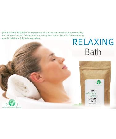 B.O.T Cosmetics & Wellness Epsom Bath Salt 500g with Peppermint Oil | Tired Legs Relief & Skin Care | Boost Blood Circulation with Magnesium Potassium Calcium - Buy Online on GoSupps.com