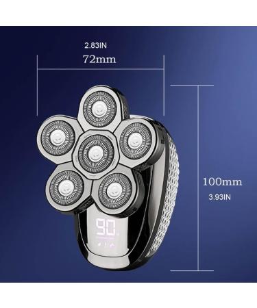 6 in 1 Multifunctional Head Shaver for Men - Gold Electric Razor with LED Display | Best Bald Head Shaver - Buy Online on GoSupps.com