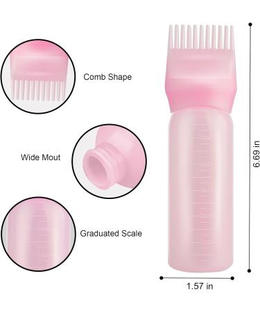 Hbaid Root Comb Applicator Bottle with Scalp Massager and Shampoo Brush Set - Pink (3 Pcs) - Buy Online on GoSupps.com
