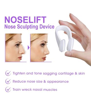 Nosanova Nose Sculpting Device - Nose Shaper & Lift Clip | Silicone Nose Bridge Straightener & Slimmer (2pcs) for Beautiful Contours - Buy Online on GoSupps.com