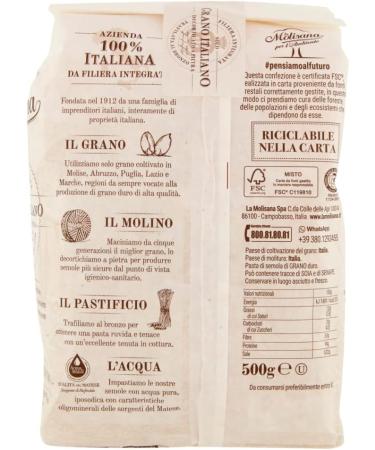  Italian Gourmet E.R. La Molisana Rigacuore N. 1000 Pasta Lenta Lavorazione P tes base de semoule de bl dur Dessin bronze 500 g + Italian Gourmet Pulpa 400 g - Buy Online on GoSupps.com