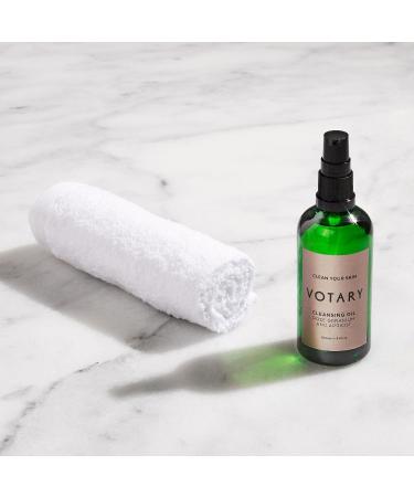 Votary Cleansing Oil - Rose Geranium & Apricot | Gentle Facial Cleanser & Makeup Remover | Nourishing & Non-Comedogenic | 3.4 Fl Oz - International Shipping Available - Buy Online on GoSupps.com