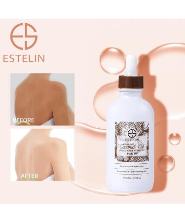 Coconut Oil Body Oil - Enriched with Vitamin E Moisturizing & Nourishing Formula 3.38 fl oz | International Shipping Available - Buy Online on GoSupps.com