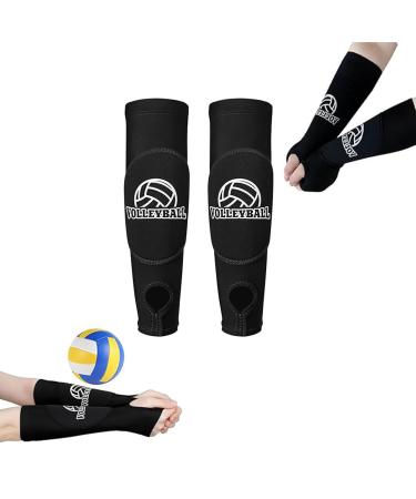1 pair of volleyball arm Sleeves youth volleyball armsman sports anti-slip volleyball forearms protective pads wrist support with protective pad and thumb hole volleyball accessories for arm protection