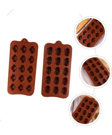 Alipis 2pcs Chocolate Mold Easter Cookie Mold Silicone Baking Molds Easter Egg Candy Mold Kitchen Chocolate Baking Molds Fudge Molds Fondant Molds Silicone Molds Lollipop Ice Cube Mold 18.5X11CM Light Brown 2 - Buy Online on GoSupps.com