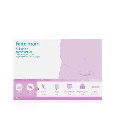 Frida Mom C-Section Recovery Kit for Labor  Delivery  & Postpartum| Socks  Peri Bottle  Disposable Underwear  Abdominal Support Binder  Shower Wipes  Silicone Scar Patches  Toiletry Bag