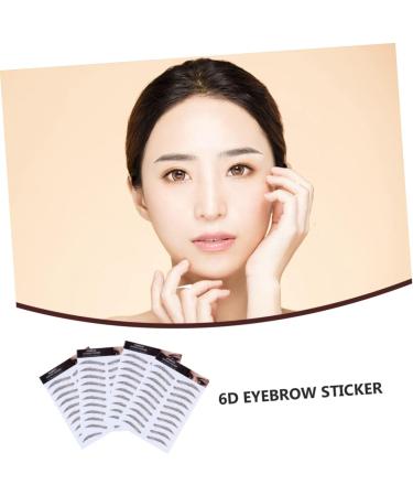 Didiseaon 4pcs Eyebrow Stickers Brow Stickers Eyes False Eyebrow Imitation Eyebrow 4d Tool Eyebrow Trimming 21x15cm Brown - Buy Online on GoSupps.com