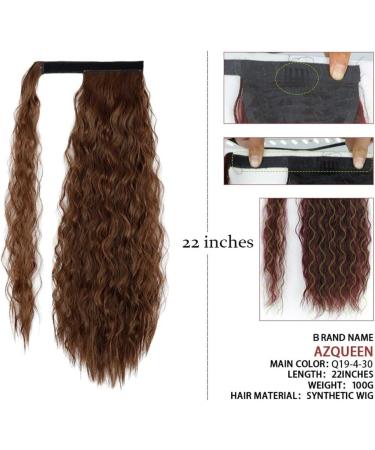 Hair Scrunchies Hair Bun Set Of 1 Synthetic Messy Bun Curly Wavy Wig Wraparound Ponytail Extensions Bun Hair Accessories for Women Women Hair Bun (Color : Q19-22h613 Size : 22in(55cm)) 22in(55cm) Q19-22h613 - Buy Online on GoSupps.com