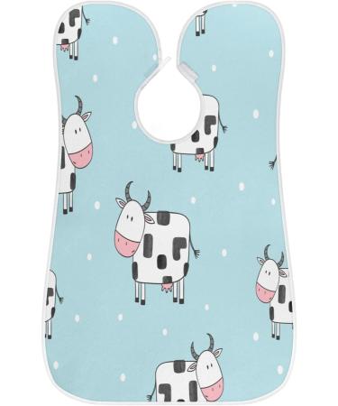 Beard Bib Apron for Men - Waterproof Hair Catcher Cape | Non-Stick Grooming Cloth with Cow Polka Dots - Perfect for Shaving & Trimming - Buy Online on GoSupps.com