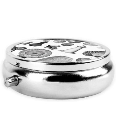 Romantic Paris Butterfly Eiffel Mini Round Pill Box | 3 Compartment Travel Pill Organizer | Portable Medicine Case for Home & Office - Buy Online on GoSupps.com