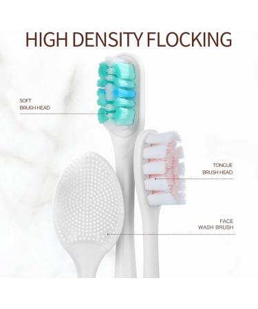 Gzyofo Sonic Electric Toothbrush for Adults - 6 Brush Heads 5 Modes Face Brush Smart Timer Travel Cup Holder - Best for Oral Care - Buy Online on GoSupps.com