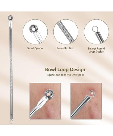 acne remover 5PCS Stainless steel Acne Removal Kit Blackhead Remover Facial Pimple Comedone Needle - Buy Online on GoSupps.com