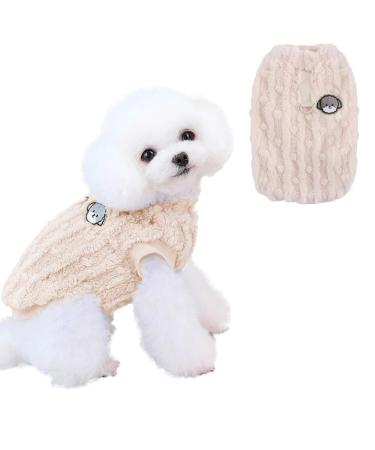 Dog sweater actoys dog sweater Small dogs dog sweater medium -sized dogs winter warm dog sweater cat sweater dog clothing for small medium -sized dogs and cats khaki m - Buy Online on GoSupps.com