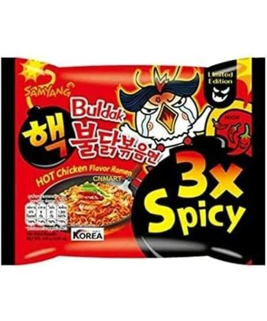 Samyang Buldak Hot Chicken Ramen 3x Spicy Flavour 140g Halal (Pack of 10) by CNMART - Buy Online on GoSupps.com