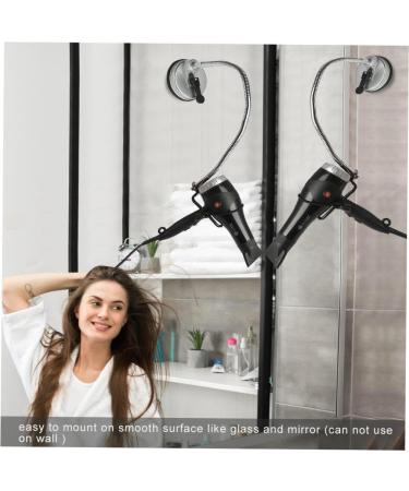 360 Degree Hair Dryer Stand | Hands-Free Stainless Steel Holder | Suction Mount for Smooth Glass Desktops - International Shipping Available - Buy Online on GoSupps.com