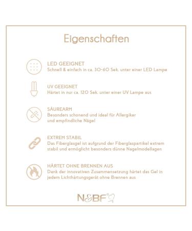 Buy N&BF UV + LED Fiberglass Gel Comfort Line Rose 15ml | High-Quality Professional Fiberglass Gel | Prime Men Assembly Gel | Stable & Break-Proof | Made in Germany - Buy Online on GoSupps.com