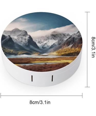 Portable Contact Lens Case - Travel-Friendly Mountain Scenery Storage Box - Buy Online on GoSupps.com
