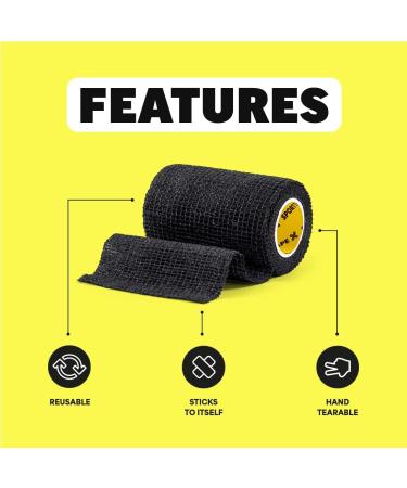 6 Rolls SPORTTAPE Self-Adhesive Football Sock Tape | 7.5cm x 4.5m - Sky Blue | Cohesive Bandage - Pet Bandage Vet Wrap for Dogs & Horses | Compression Bandage Shin Pad Tape & Football Ankle Tape Sky Blue 7.5x450 cm (Pack of 6) - Buy Online on GoSupps.com