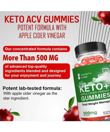 Divinity Labs Keto - Divinity Labs Keto Apple Cider Vinegar Gummies (3 Pack 180 Count) 60 Count (Pack of 3) - Buy Online on GoSupps.com