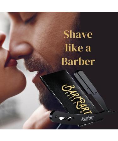Premium Bartzart Stainless Steel Razor with Exchange Blade System | Men's Beard Knife & Razor Set with Etui - International Shipping Available - Buy Online on GoSupps.com