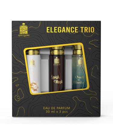 Adil-qadri Elegance Trio Luxury Perfume Set | Gift Set For Men & Women (3 x 30 ML) | Long Lasting Scents Of Sweet Musky & Fruity Notes - Buy Online on GoSupps.com
