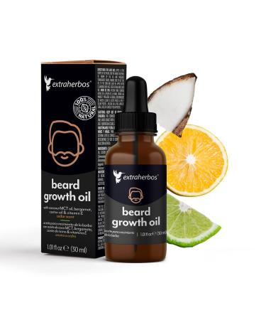 Beard and Skin Oil 30ml - 100% Natural and Organic with MCT Coconut Bergamot Vitamin E - Stimulates Growth Deep Hydration Softens and Strengthens - Cedar Scent