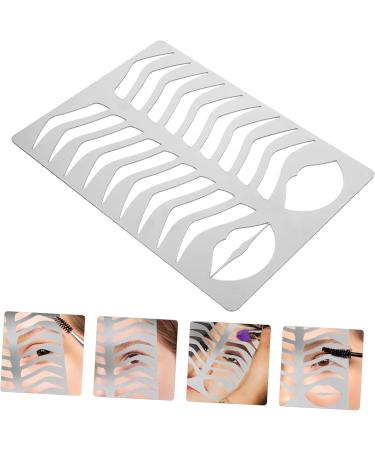 Mikinona Eyebrow Template Eyebrow Shaper Kit Eyebrow Mold Eyebrow Practice Template Stainless Steel Lipstick - Buy Online on GoSupps.com