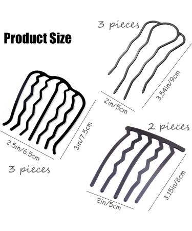 8 Pieces Hair Side Combs Metal Hair Fork Clip Hair Pins for Buns Hair Updo U-Shape Hair Sticks for Women Hair Styling Tool Accessories - Buy Online on GoSupps.com