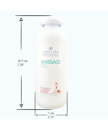 Relaxing Massage Oil for Joint Pain & Skincare - Strawberry Champagne Cream 500ml - Buy Online on GoSupps.com