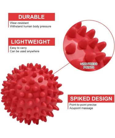Uraqt Fascia Ball Set - Hedgehog Massage Balls for Muscle Tension Relief | Ideal for Feet Back Neck & Hands (Red) - Buy Online on GoSupps.com