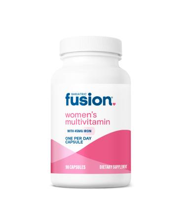 Bariatric Fusion One Per Day Bariatric Multivitamin with Iron for Women | with Hair and Nails Vitamin Blend | Gastric Bypass and Sleeve Gastrectomy | 90 Count | 3 Month Supply