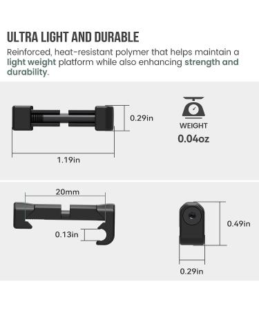 Guardtier CGM908 Picatinny Cable Management Guides 8 Pack - Black | Flashlight Laser Wire Clips - Buy Online on GoSupps.com