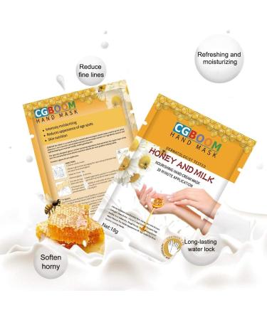 3 Pairs Collagen Infused Moisturizing Gloves for Dry, Aging, Cracked Hands - Honey & Milk Formula - Buy Online on GoSupps.com
