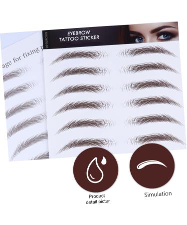 WOONEKY 4pcs Eyebrow Stickers Eyebrow Transfers Stickers 6d Hair Water Transfer Paper with Soy Ink Tool - Buy Online on GoSupps.com