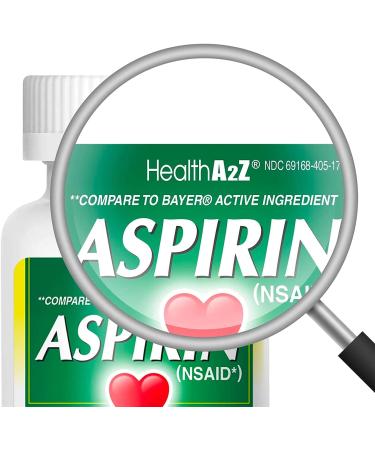 HealthA2Z Aspirin 81mg (300 Tablets) - Low Strength Enteric Coated - Buy Online on GoSupps.com