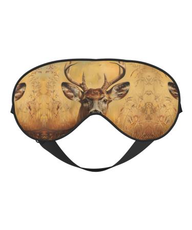 SSIMOO Wild Deer Soft Sleep Eye Mask Female Breathable Eye Patch Perfect for Travel and Relaxation Black
