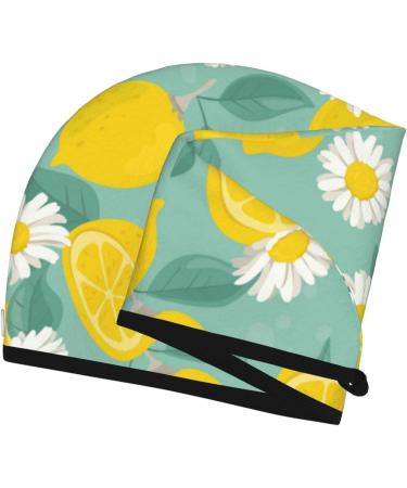 Super Absorbent Microfiber Hair Towel - Lemons Chamomile Coral Velvet Wrap for Long Curly Thick Hair | Quick Dry Soft Towel for Women - Buy Online on GoSupps.com