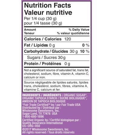 Organic Powdered Sugar 1 lb - Wholesome Sweeteners - Shop Now! - Buy Online on GoSupps.com