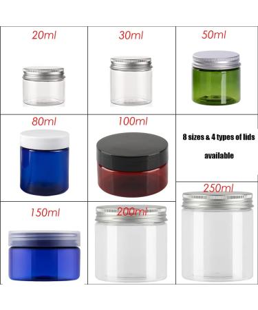 Shop Tianzd 6 pcs 80ml Transparent Plastic Cream Cans with Black Lid - Perfect Cosmetic Container Set with Spatulas for International Shipping - Buy Online on GoSupps.com