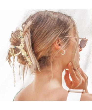 Brinie Ocean Bubble Hair Claw Clamp with Pearls and Tassels - Hair Accessory for Women and Girls - Buy Online on GoSupps.com