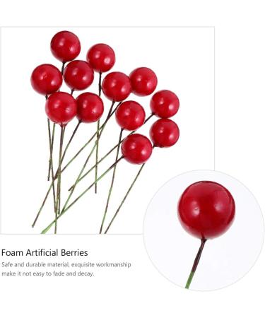 ABOOFAN 432 Pcs Diy Foam Red Fruit Berry Fall Berries for Crafts Red Berries Nativity Decor Faux Berries Branches Christmas Tree Filler Christmas Craft Wreath Pick Artificial Accessories - Buy Online on GoSupps.com