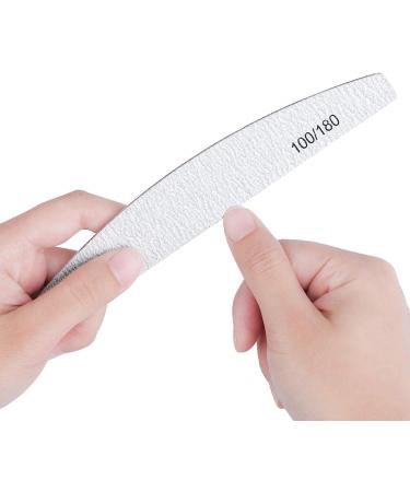 Professional Reusable Nail Files 12 Pieces 100/180 Grits Double Sided Emery Boards Manicure Tool for Acrylic Nails - Buy Online on GoSupps.com