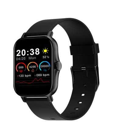 Invite Smart Watch For Men-Women,Activity Tracker with Heart Rate Monitor,Blood Oxygen Meter,Steps and Sleep Tracking,Real-time Navigation,10-day Battery Life,IP68 Waterproof Black