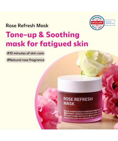 isoi Bulgarian Rose Refresh Mask 80g | Hydrating Korean Skin Care with 70% Rose Water | Deep Hydration & Soothing Treatment for Radiant Skin - Buy Online on GoSupps.com