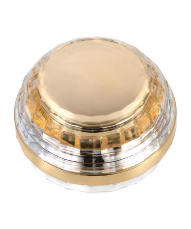 POPETPOP Cream Bottle Refillable Makeup Jars Small Pot Jar Refillable Bottle Empty Sample Container Clear Skincare Makeup Cream Sub Jar Glass Pp Inner Cover Travel Multipurpose 7.1X6X6CM Golden