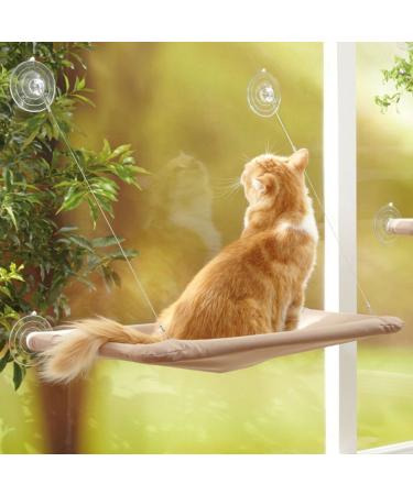 Cat Window Perch, Cat Hammock Window Seat,Sunny Seat Window Mounted Cat Bed cat Hammock Pet Save Space(Size:55x35cm)
