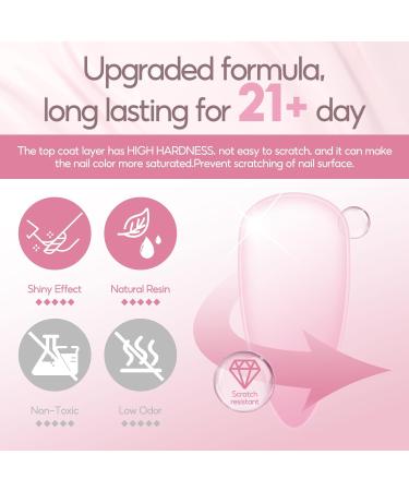 Coscelia Top and Base Coat Set 7ML Professional Semi-Permanent for Soak off Gel Nail Polish Manicure Nail Starter Kit Gel Polish Nail Art for Home and Salon Use - Buy Online on GoSupps.com