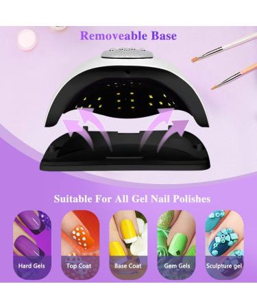 MainPi 280W UV LED Nail Lamp | Professional Fast Curing Gel UV Light with 66pcs Lamp Beads | 4 Timers for Home Salon Nail Art (White) - Buy Online on GoSupps.com